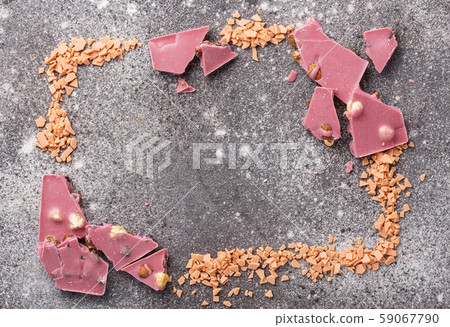 Pink or ruby chocolate, trendy food Pink or ruby chocolate, trendy food 59067790