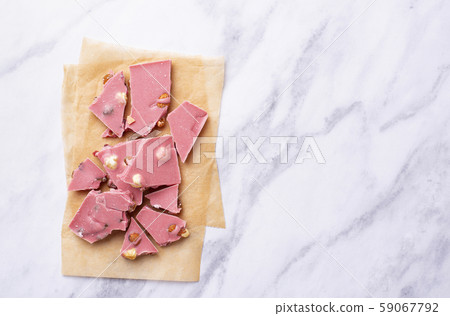 Pink or ruby chocolate, trendy food Pink or ruby chocolate, trendy food 59067792