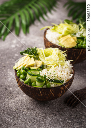 Vegan buddha bowl with vegetables 59068350