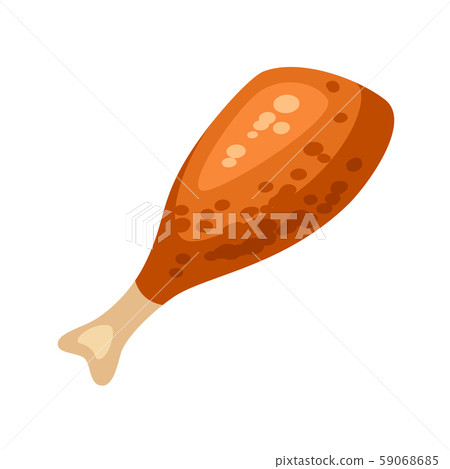 Fried chicken leg illustration. Fried chicken leg illustration. 59068685