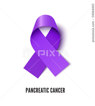 Pancreatic cancer awareness ribbon realistic vector illustration 59068885