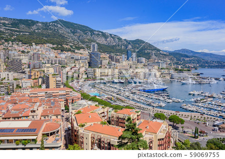 Monaco, beautiful city, colorful buildings, resorts, tourist destinations, Cote d'Azur, summer resorts, southern French resorts, 59069755