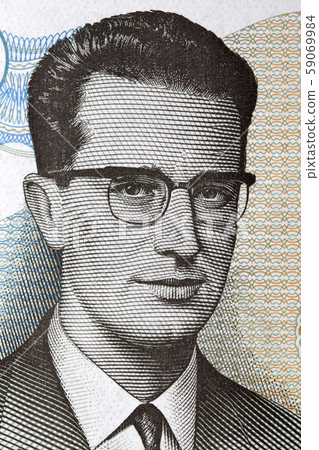 Baudouin of Belgium portrait from Belgian money Baudouin of Belgium portrait from Belgian money 59069984