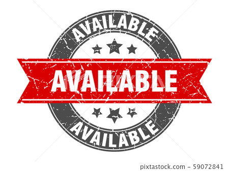 available round stamp with red ribbon. available 59072841