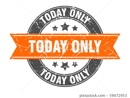 today only round stamp with orange ribbon. today 59072953