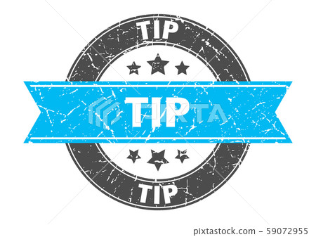 tip round stamp with turquoise ribbon. tip 59072955