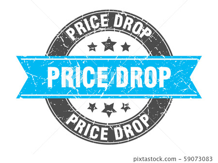 price drop round stamp with turquoise ribbon. price drop round stamp with turquoise ribbon. 59073083