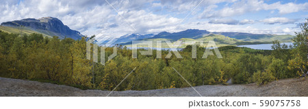 Panoramic landscape with beautiful river Panoramic landscape with beautiful river 59075758