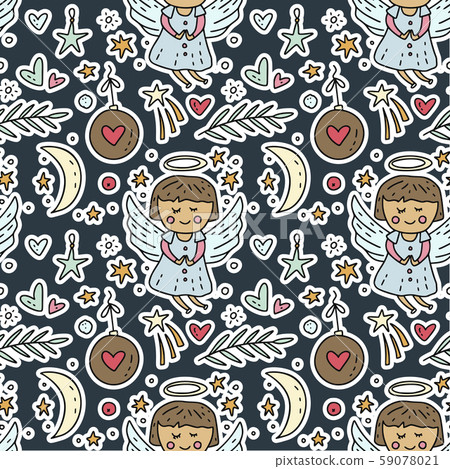 Seamless winter vector pattern. Seamless winter vector pattern. 59078021