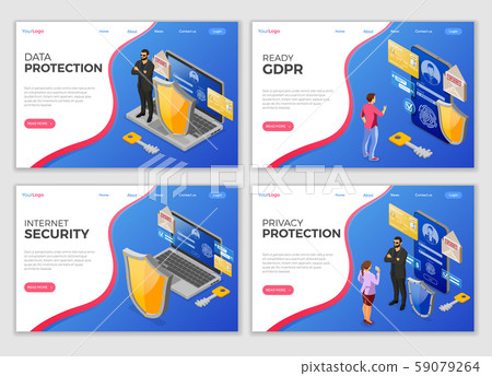 Personal Data Security Landing Page Template 59079264