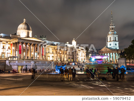 London Trafalgar Square night view 59079452