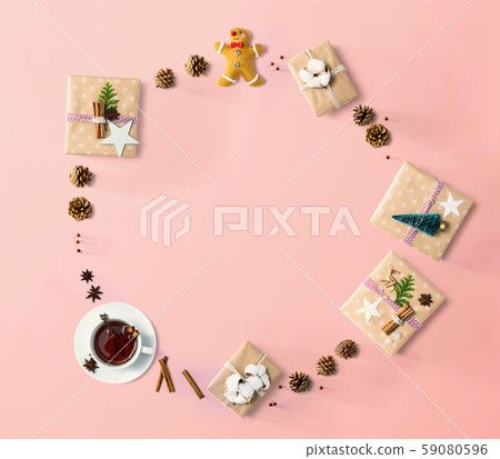 Handmade Christmas gift boxes with ornaments Handmade Christmas gift boxes with ornaments 59080596