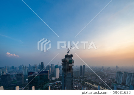 雅加達印度尼西亞城市景觀,夜景 雅加達印度尼西亞城市景觀,夜景 59081623