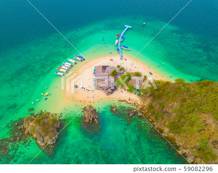 Aerial view of beach at Koh Khai, a small island, 59082296