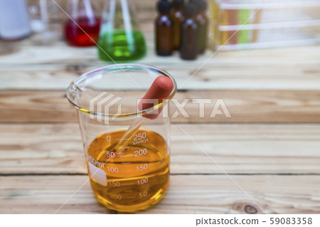 Beaker and bottle. Several chemical solution in flask. Laboratory glassware Beaker and bottle. Several chemical solution in flask. Laboratory glassware 59083358