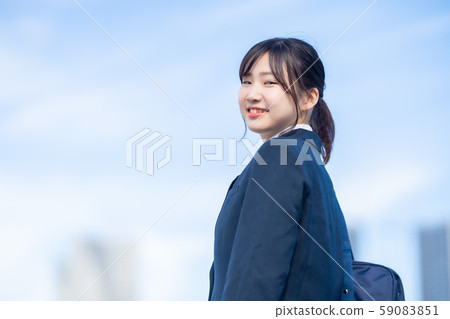 School girls going to school 59083851