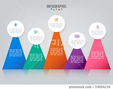 Business infographic labels template with options. Business infographic labels template with options. 59084238