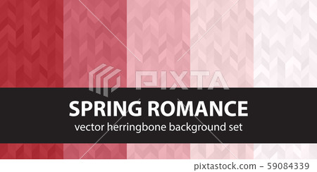 Herringbone pattern set Spring Romance. Vector Herringbone pattern set Spring Romance. Vector 59084339