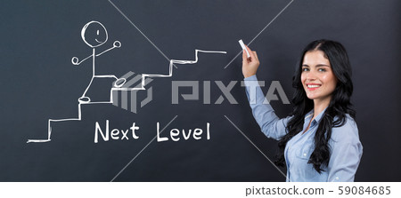 Next level concept with young woman 59084685