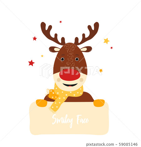 Isolated cute deer in scandinavian style 59085146