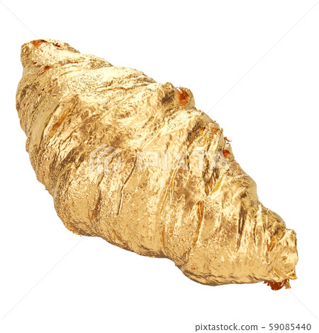 Golden croissant, 3d rendering Golden croissant, 3d rendering 59085440