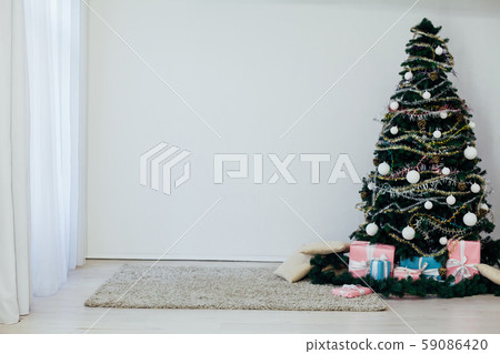 Christmas tree with gifts new year holiday winter decor 59086420