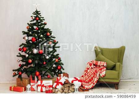 Christmas tree with gifts new year holiday winter decor 59086459