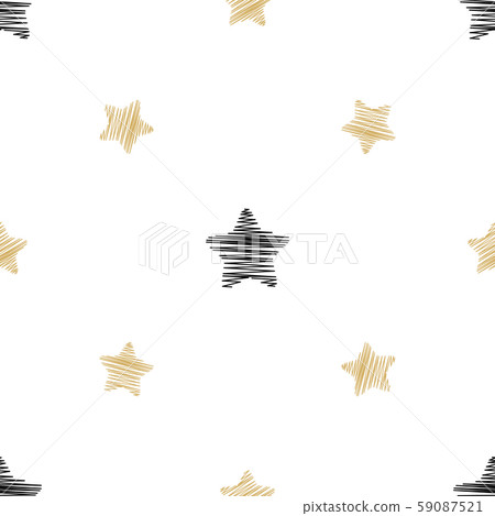 Holiday background, seamless pattern with stars. Vector illustration. 59087521