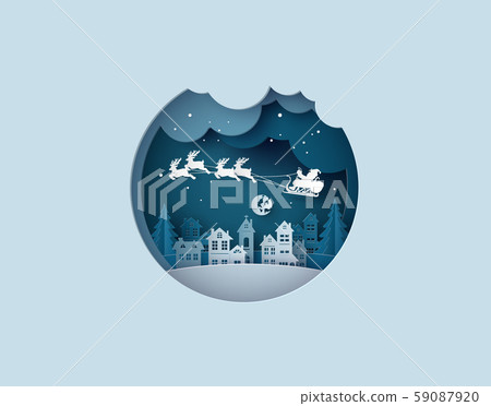 Illustration of merry christmas and happy new Illustration of merry christmas and happy new 59087920