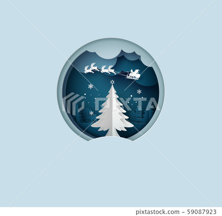 merry christmas greeting card with origami made merry christmas greeting card with origami made 59087923
