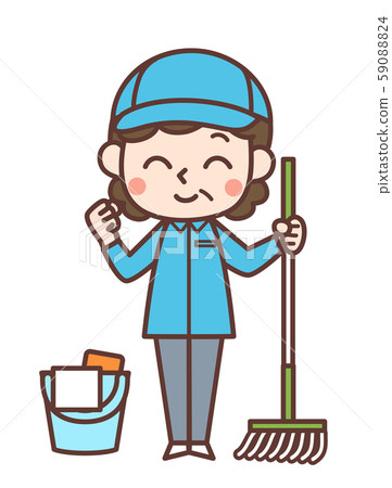 Cleaning staff Senior women Cleaning staff Senior women 59088824
