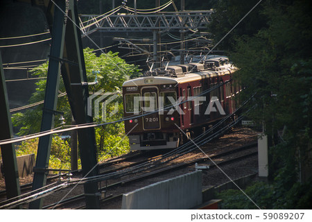 Series 7200 across the Nose Electric Railway / Haragawa Bridge 59089207