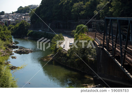 Scenery of the Haruna River around the Haruna River Bridge 59089783