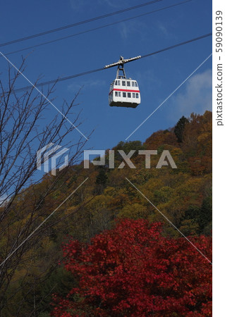 從新穗高空中纜車和秋葉/ Nabehira Kogen 從新穗高空中纜車和秋葉/ Nabehira Kogen 59090139