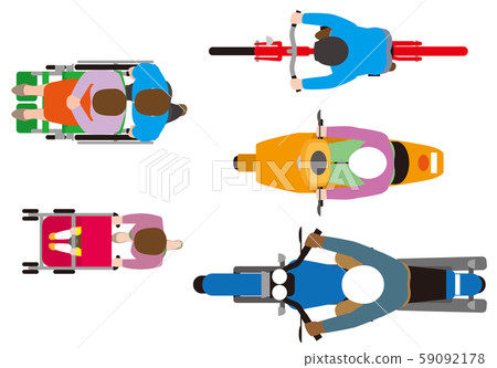 從上方看輕型車輛等車輛，道路設計材料，矢量材料 59092178