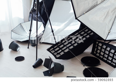 Photo studio equipment flash accessories professional photographer 59092893