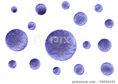 Illustration of a cold virus (computer graphic / transparent material) 59094283