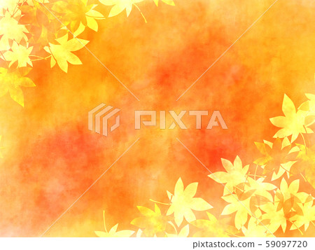 水彩秋葉背景素材 59097720