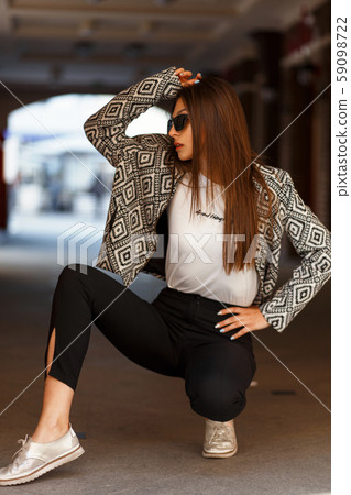Stylish beautiful fashionable model woman 59098722