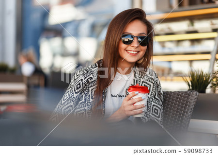 Happy young model woman with a smile  59098733