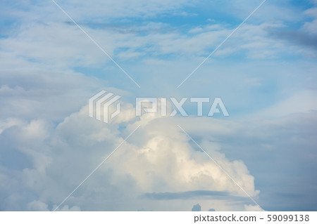 Thick beautiful clouds and clouds in the sky. Cloudy weather before the storm and rain. Soft focus 59099138