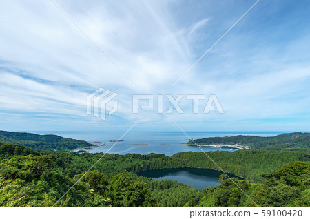 [Oga Peninsula, Akita Prefecture] Amazing view of the Sea of Japan from Hachibodai 59100420