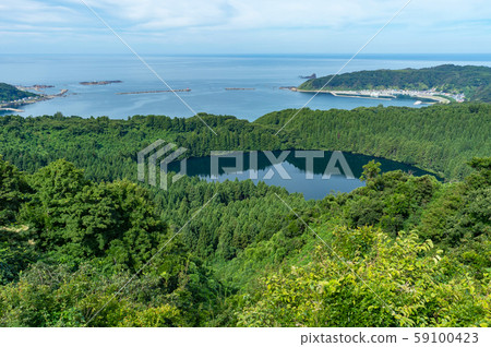 [Oga Peninsula, Akita Prefecture] Amazing view of the Sea of Japan from Hachibodai 59100423