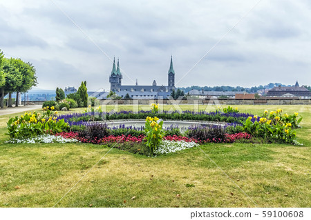 Cathedral from Michaelsberg abbey in Bamberg, Cathedral from Michaelsberg abbey in Bamberg, 59100608
