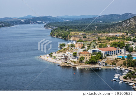 View from St. Michael's Fortress, Sibenik, Croatia 59100625