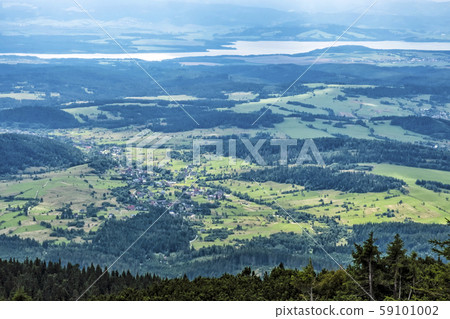 View from Babia hora hill, Slovakia, hiking theme 59101002