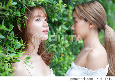 Female Beauty Fresh green Female Beauty Fresh green 59101519
