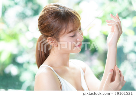 Female Beauty Fresh green Female Beauty Fresh green 59101521