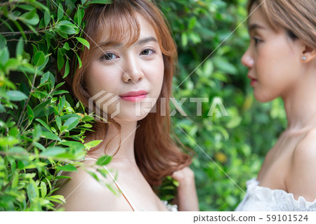 女性秀麗新綠色 女性秀麗新綠色 59101524