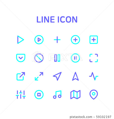 Simple Set of Line Icons illustration 019 59102197